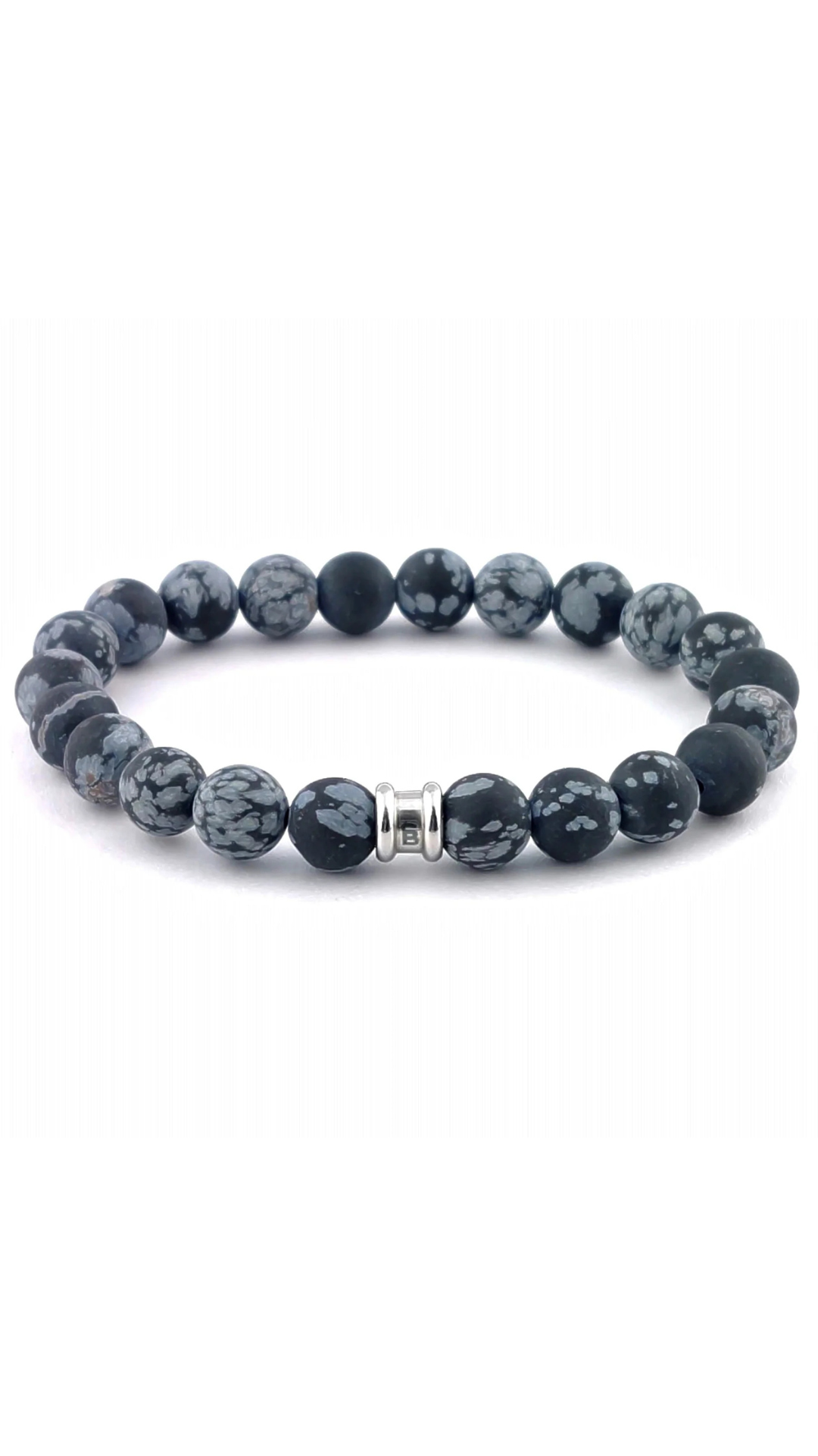 Steel & Barnett Stones Basic Matte Snowflake Bracelet