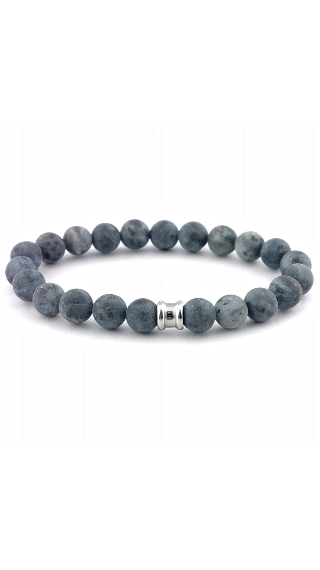 Steel & Barnett Stones Basic Matte Larvikite Bracelet