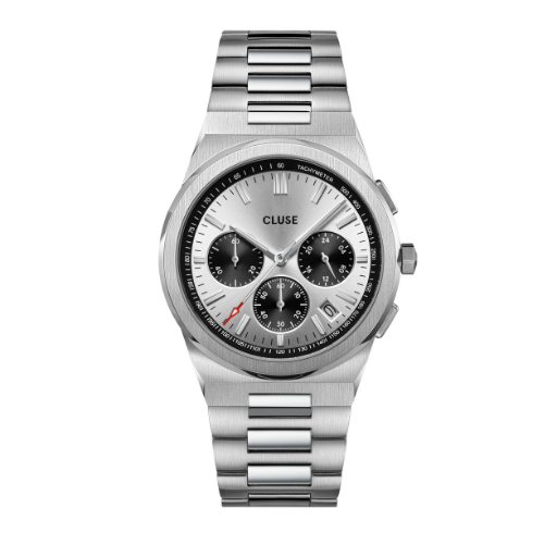 CLUSE Vigoureux Chronograph Silver/Silver Link CW20806