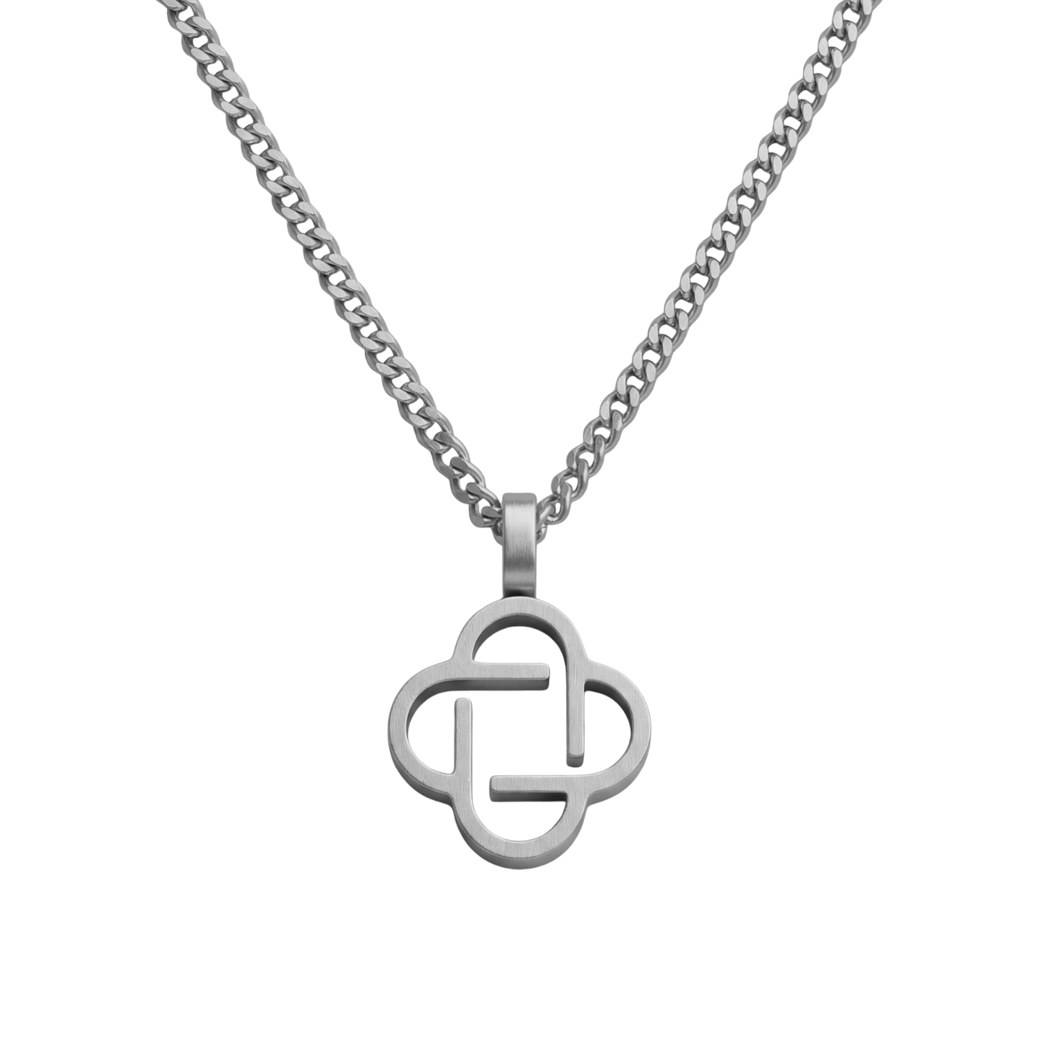 Steel & Barnett Clover - Silver - Adjustable Necklace - N-CLO03