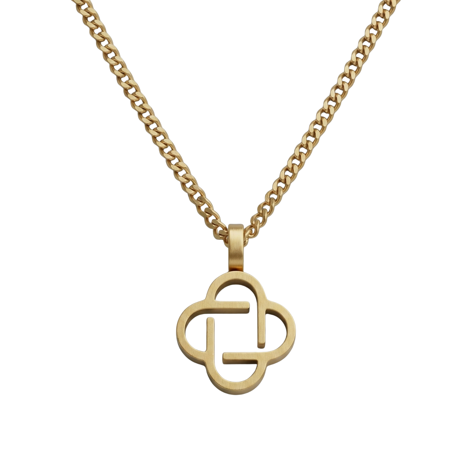 Steel & Barnett Clover - Gold - Adjustable Necklace - N-CLO04