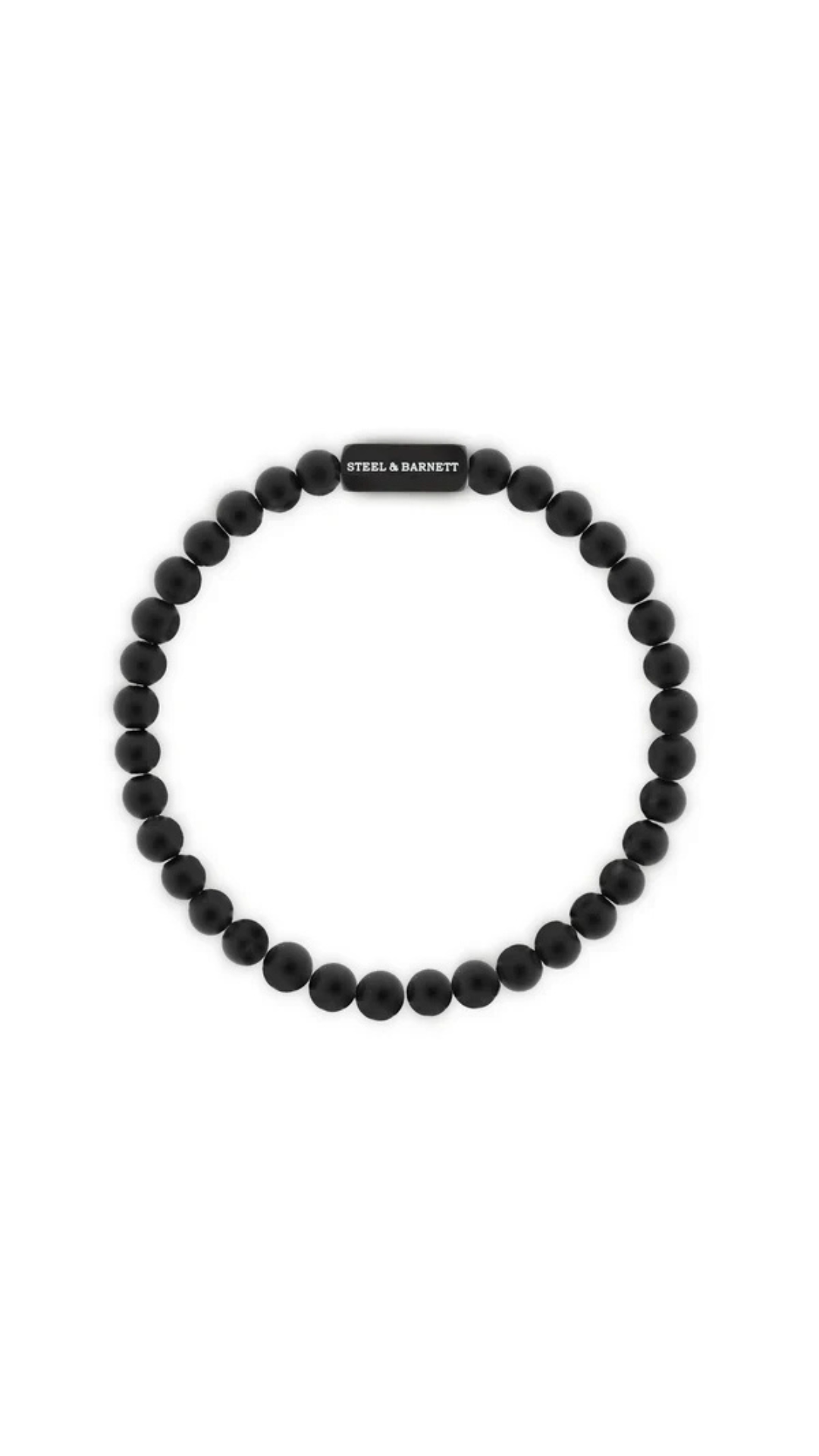 Steel & Barnett Natural Ned All Black Edition Stone Bracelet