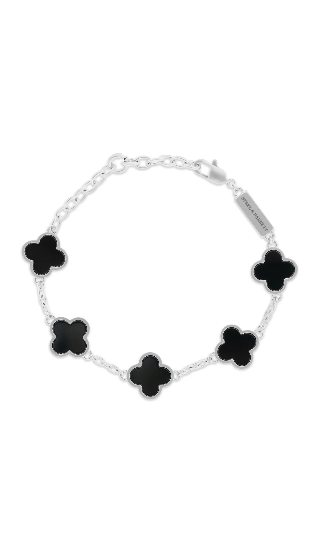 Steel & Barnett Clover Black Onyx Bracelet