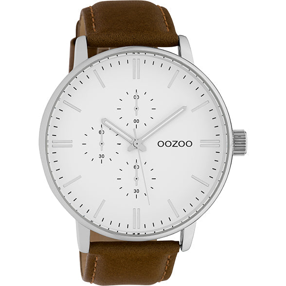 Oozoo Watch C10311 / 50mm / Dark Brown / White