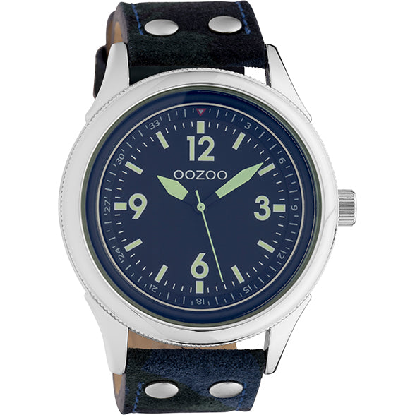 Oozoo Watch C10350 / 48mm / Blu Camouflage / Blue