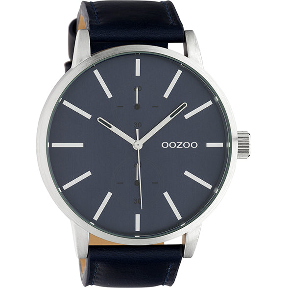 Oozoo Watch C10501 / 50mm / Silver / Dark Blue