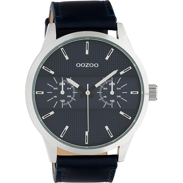 Oozoo Watch C10536 / 48mm / Silver / Dark Blue