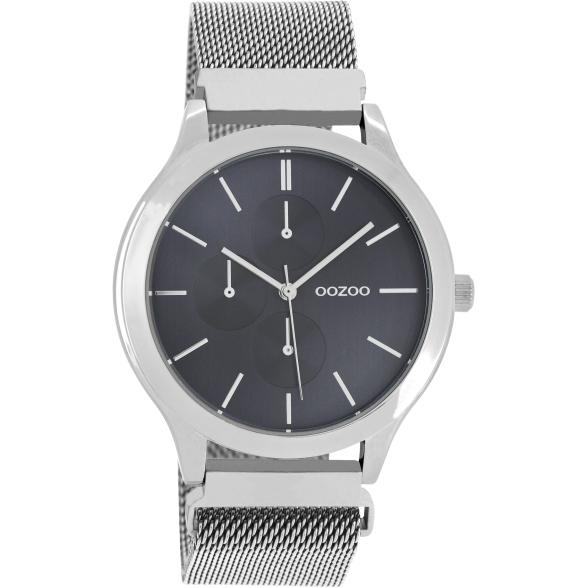 Oozoo Watch C10686 / 45mm / Silver / Dark Blue