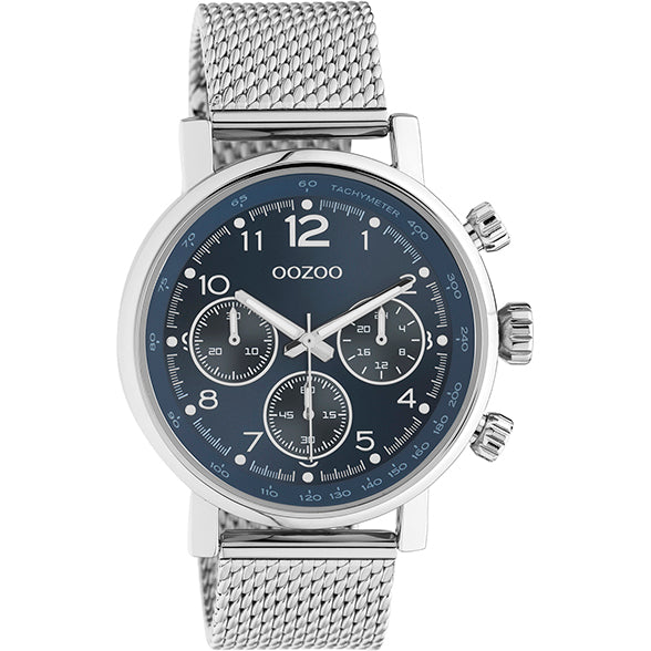 Oozoo Watch C10904 / 42mm / Silver / Blue