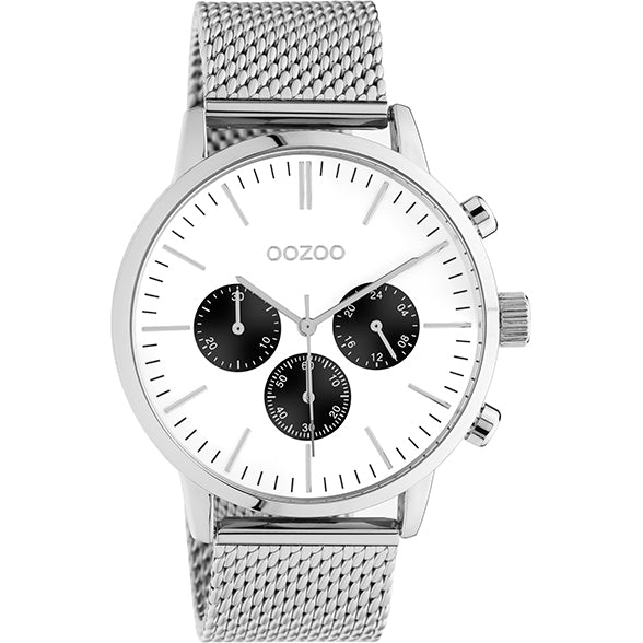 Oozoo Watch C10910 / 45mm / Silver / White