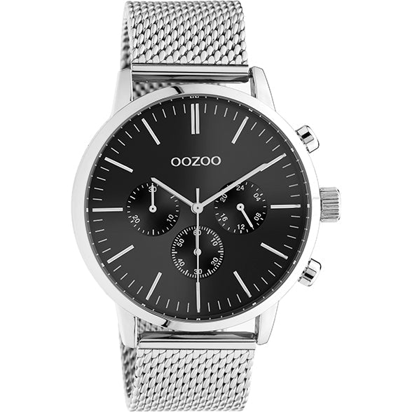 Oozoo Watch C10913 / 45mm / Silver / Black