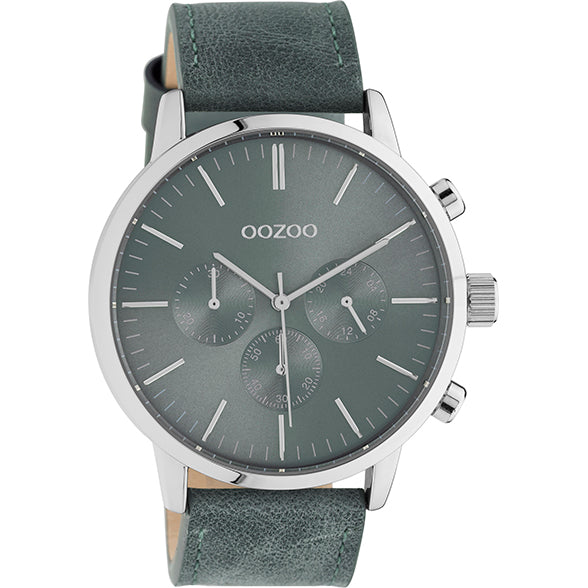 Oozoo Watch C10915 / 45mm / Silver / Aqua Grey