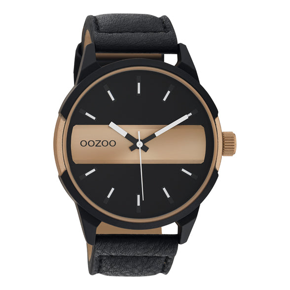 Oozoo Watch C11001 / 48mm / Black / Champaign