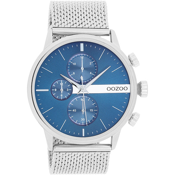 Oozoo Watch C11100 / 45mm / Silver / Blue