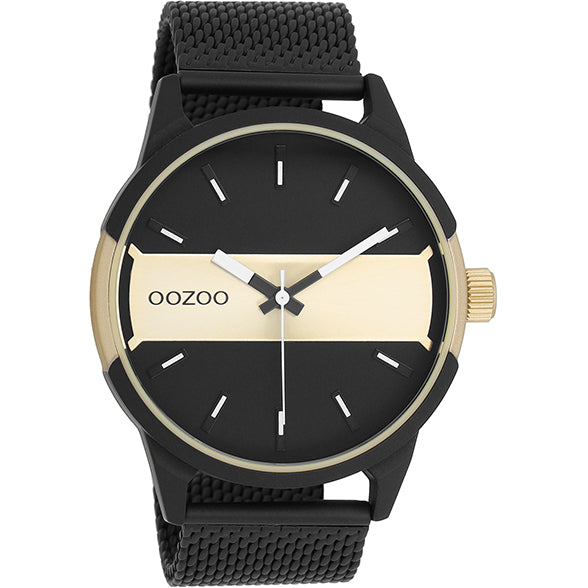 Oozoo Watch C11108 / 48mm / Black / Gold