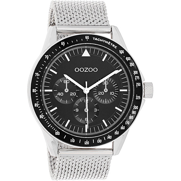 Oozoo Watch C11113 / 45mm / Silver / Black