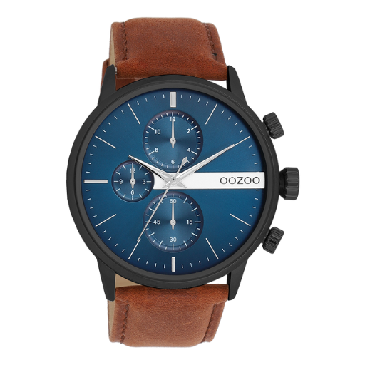 Oozoo Watch C11222 / 45mm / Black / Brown / Blue