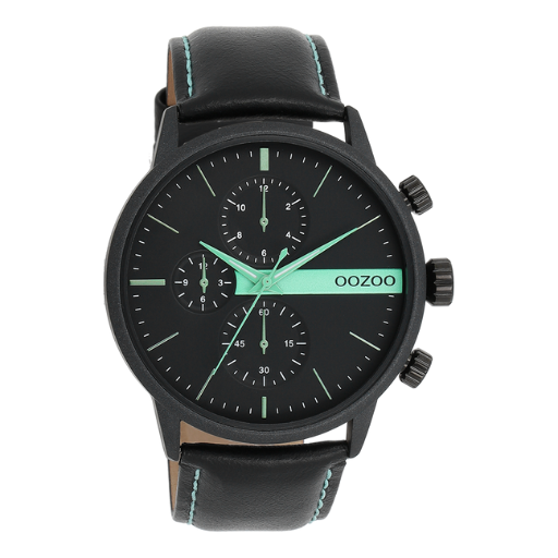 Oozoo Watch C11229 / 45mm / Black / Aqua