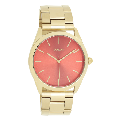 Oozoo Watch C11432 / 40mm / Gold / Brick Red