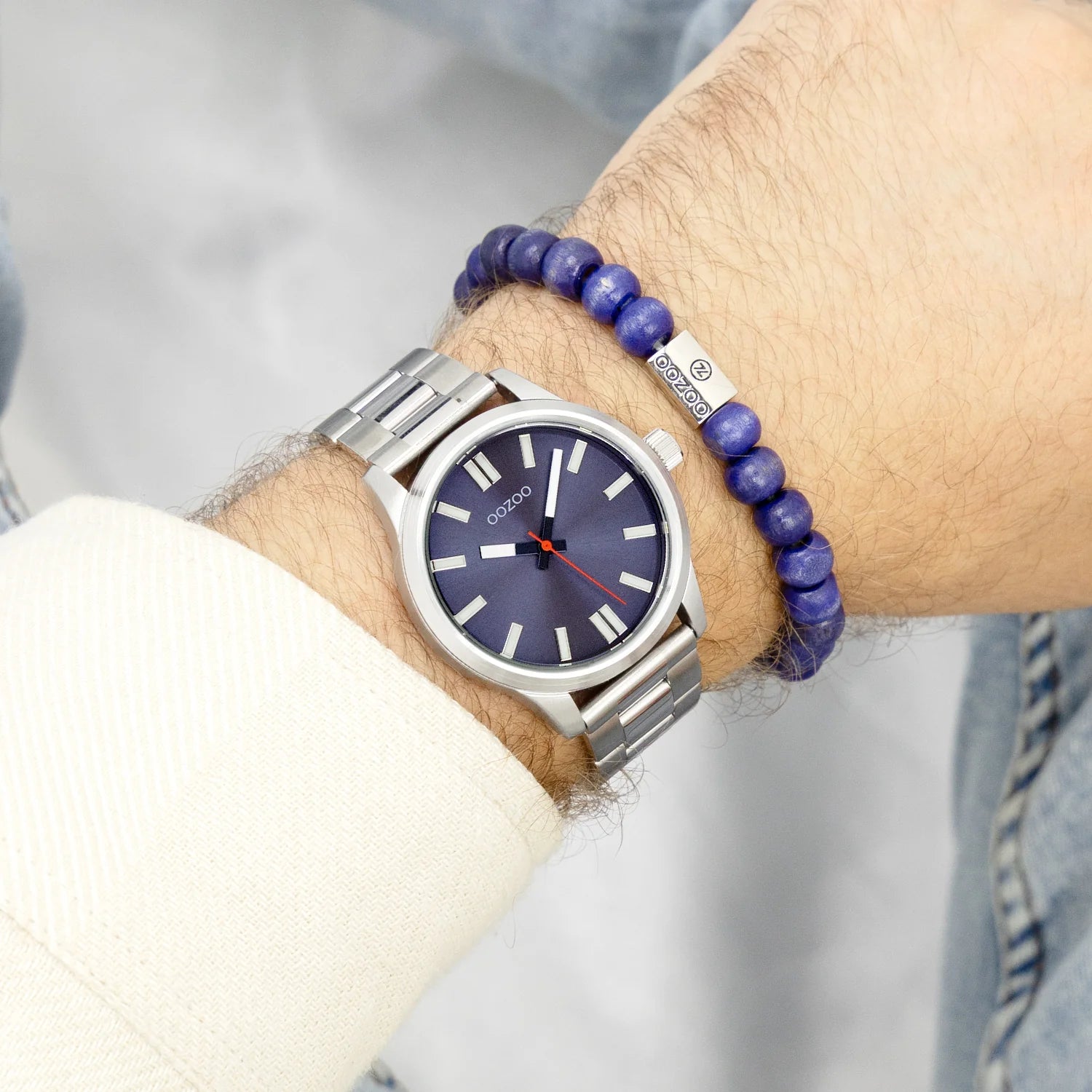 Oozoo Watch / C11615 / 40mm / Silver / Blue