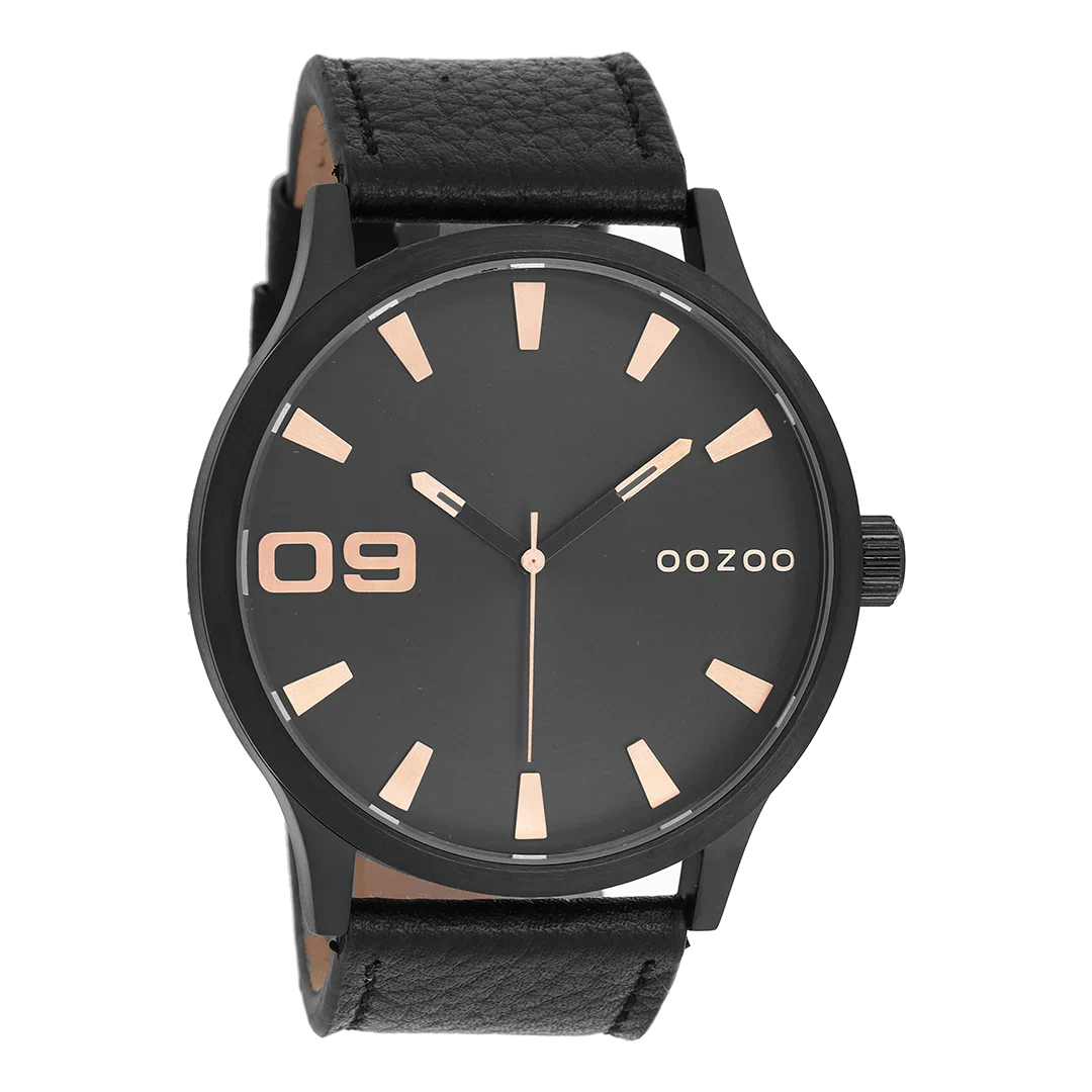 Oozoo Watch C8534 / 50mm / Black / Rose Gold