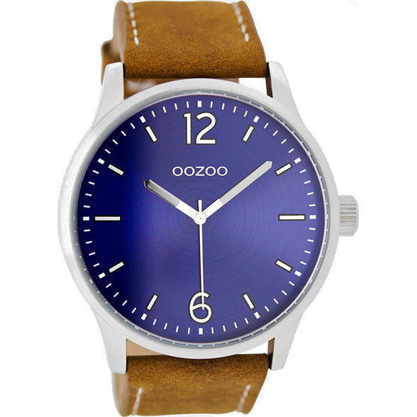 Oozoo Watch C9046 / 46mm / Brown / Blue