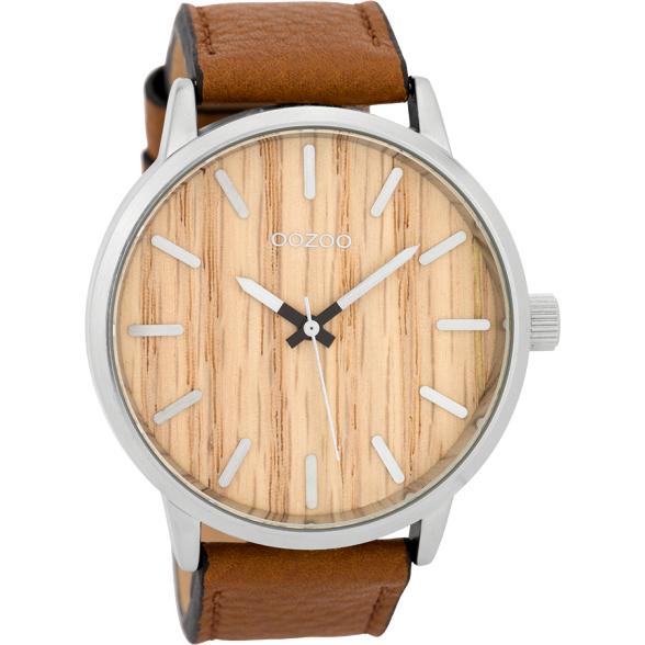 Oozoo Watch C9256 /45mm / Cognac / Pine
