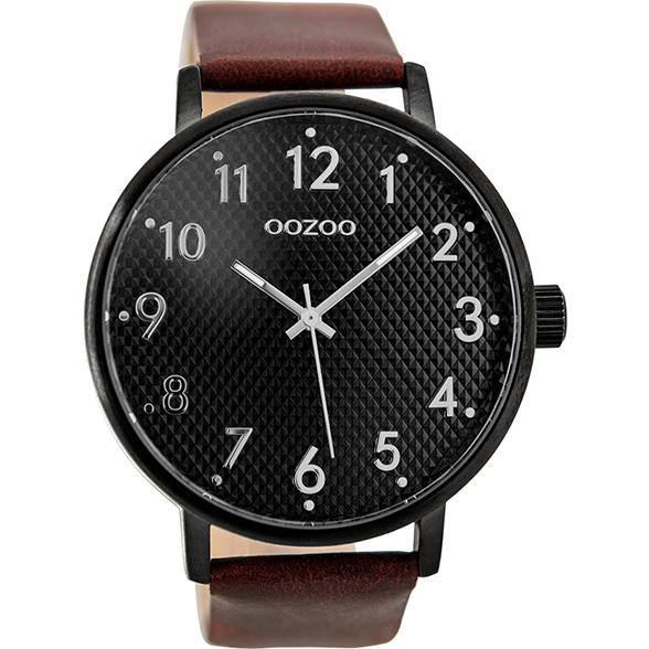 Oozoo Watch C9403 / 48mm / Dark Brown / Black