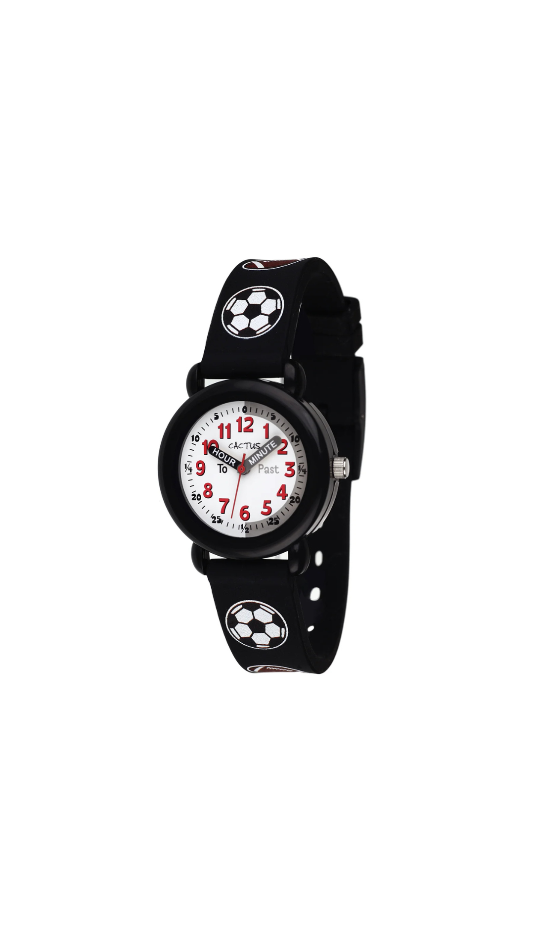 Cactus Timekeeper - Kids Watch - Black / Soccer ball