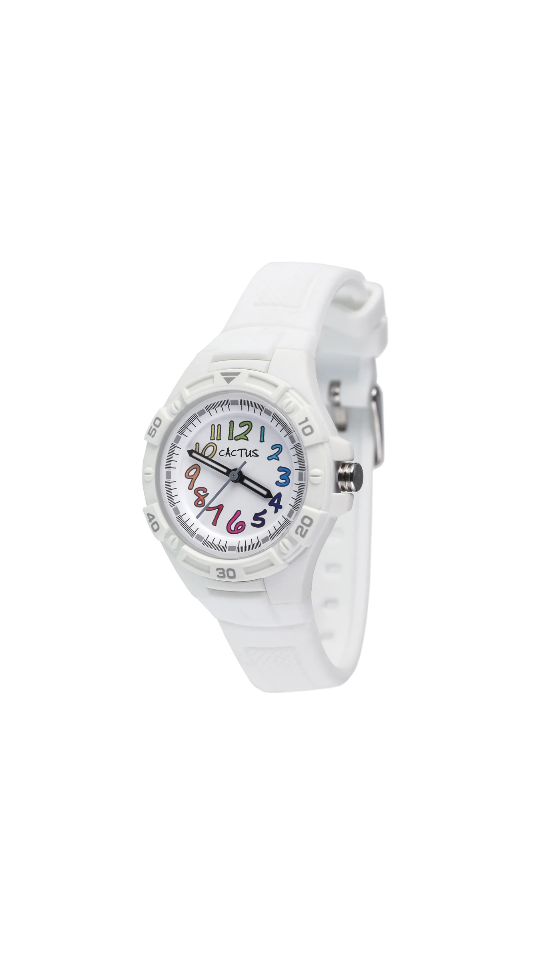 Cactus Rainbow - Everyday Kids & Teens Watch - White