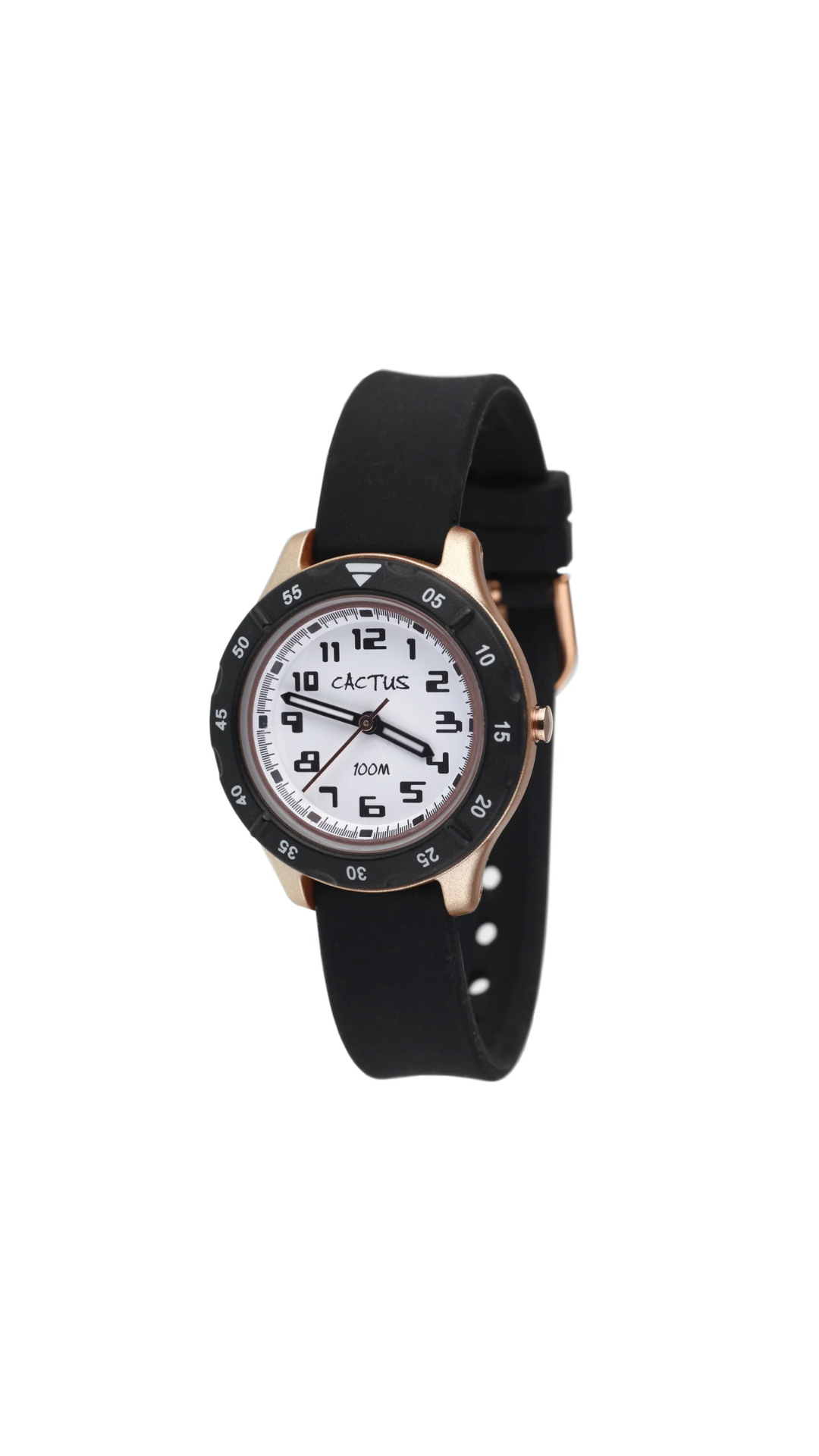Cactus Urban - Kids Waterproof Watch - Black & Rose Gold