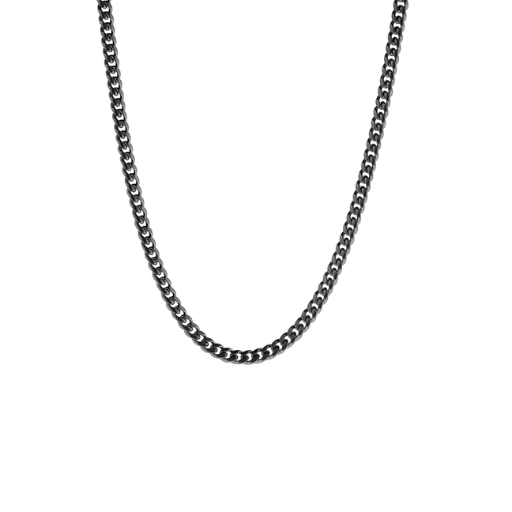 Steel & Barnett Cuban Black Necklace - 5mm