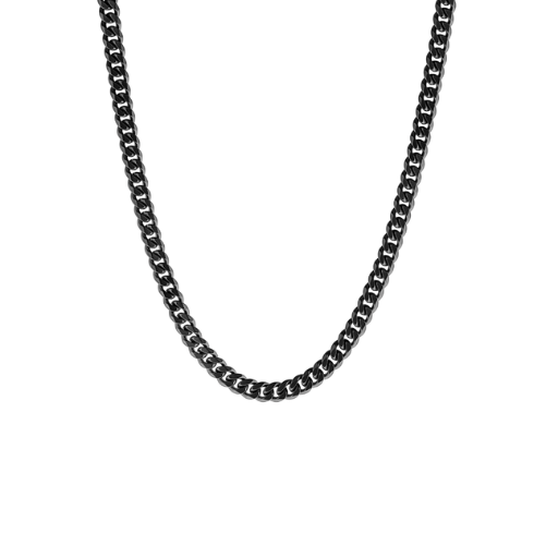 Steel & Barnett Cuban Black Necklace - 8mm