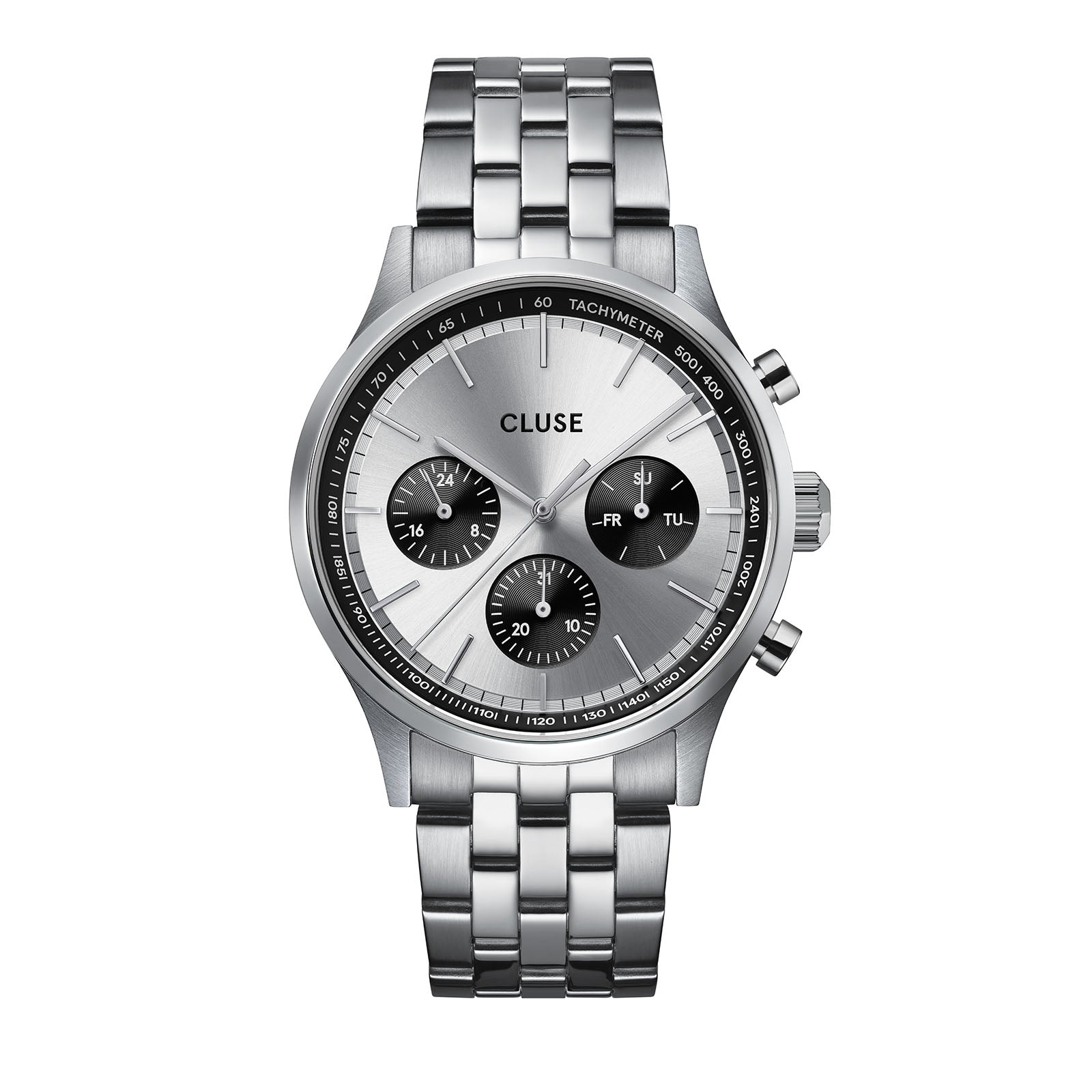 CLUSE Antheor Multifunction Full Silver Link Watch