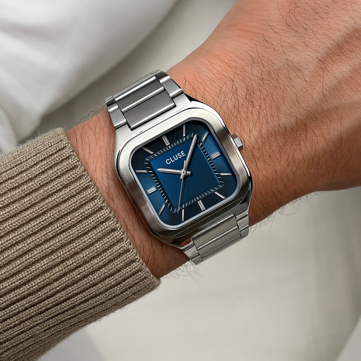 CLUSE Quadrus Blue/Steel Watch CW25701
