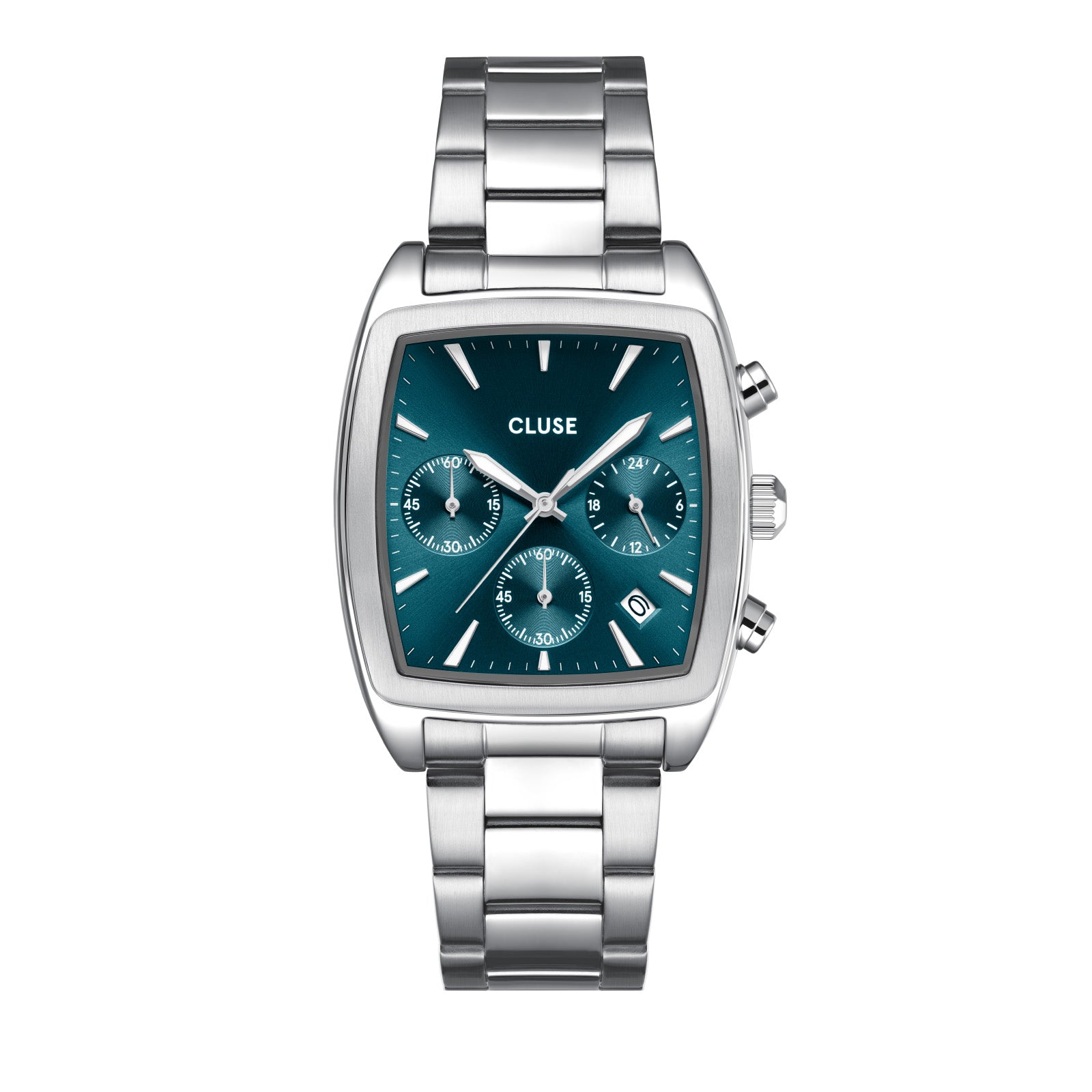 CLUSE Quartaut Chrono Blue/Silver Link