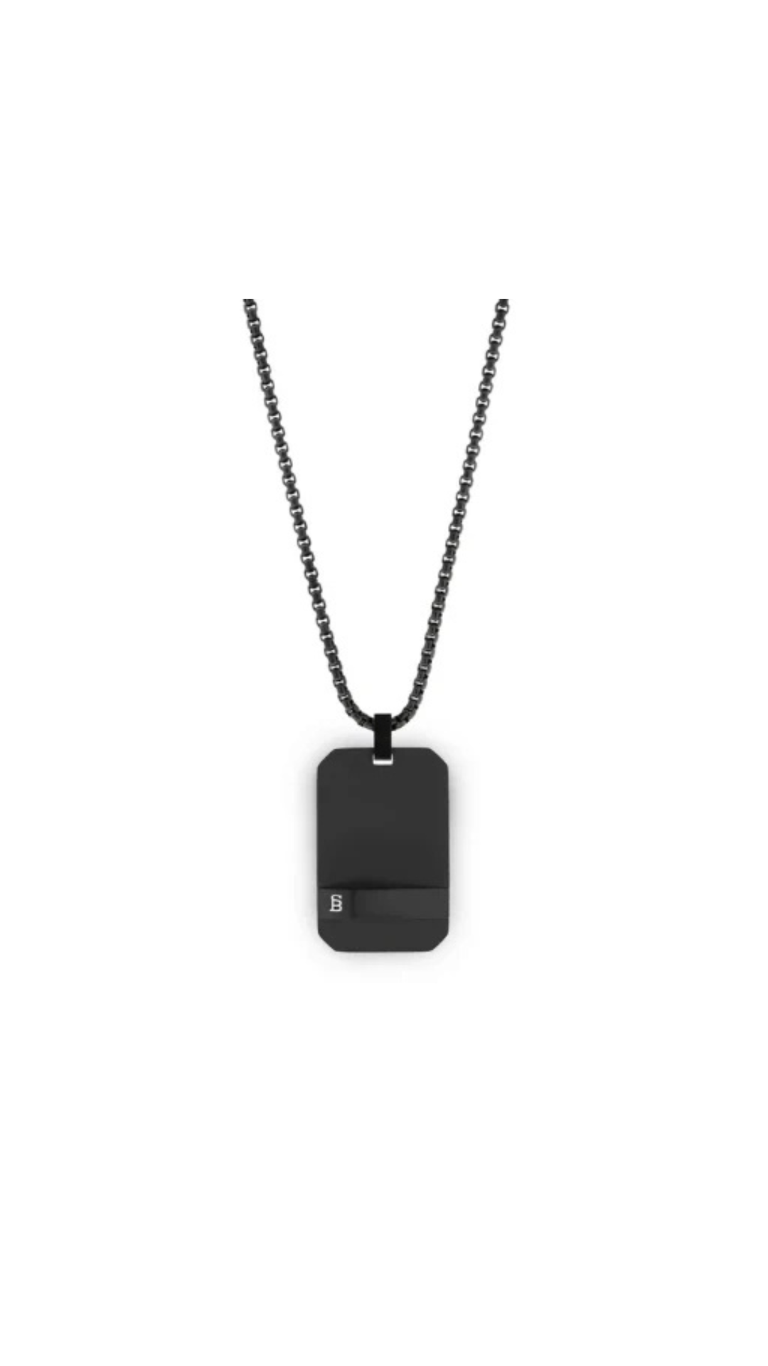 Steel & Barnett Dogtag Black Necklace