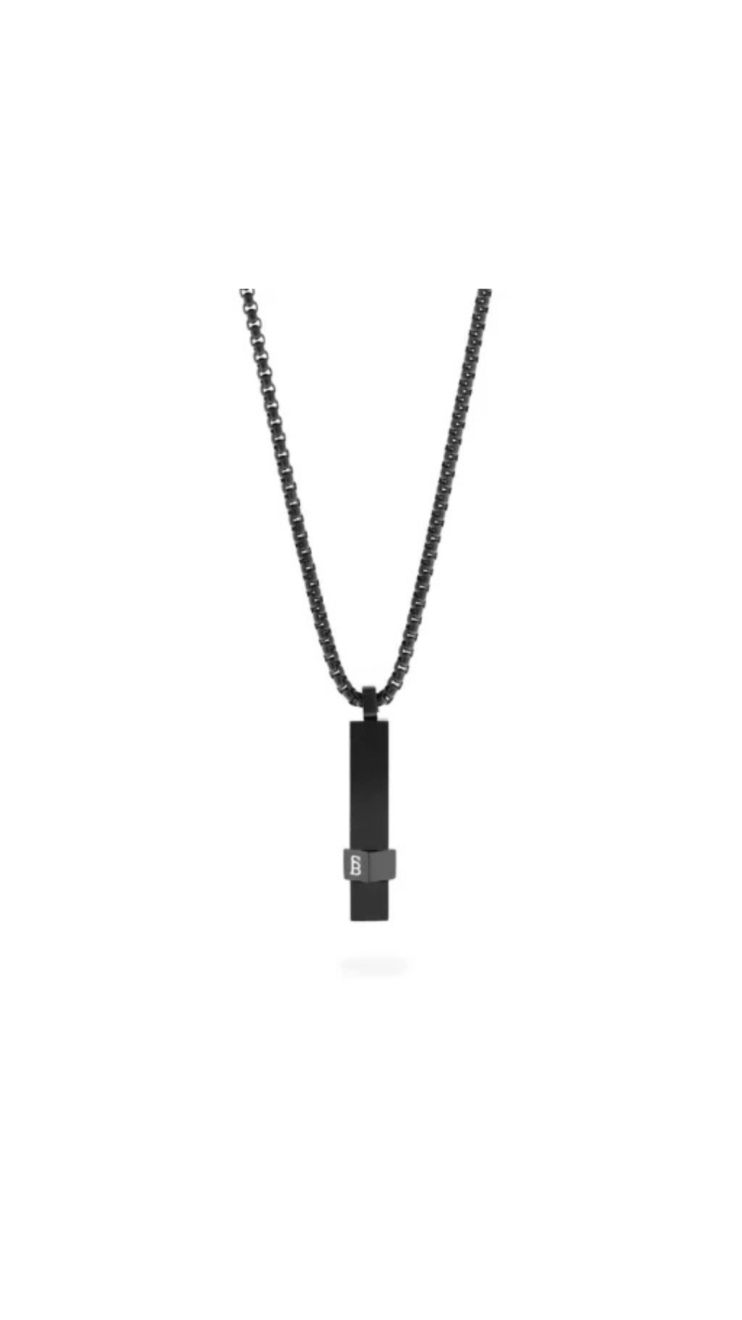 Steel & Barnett Elemental Bar Black Necklace