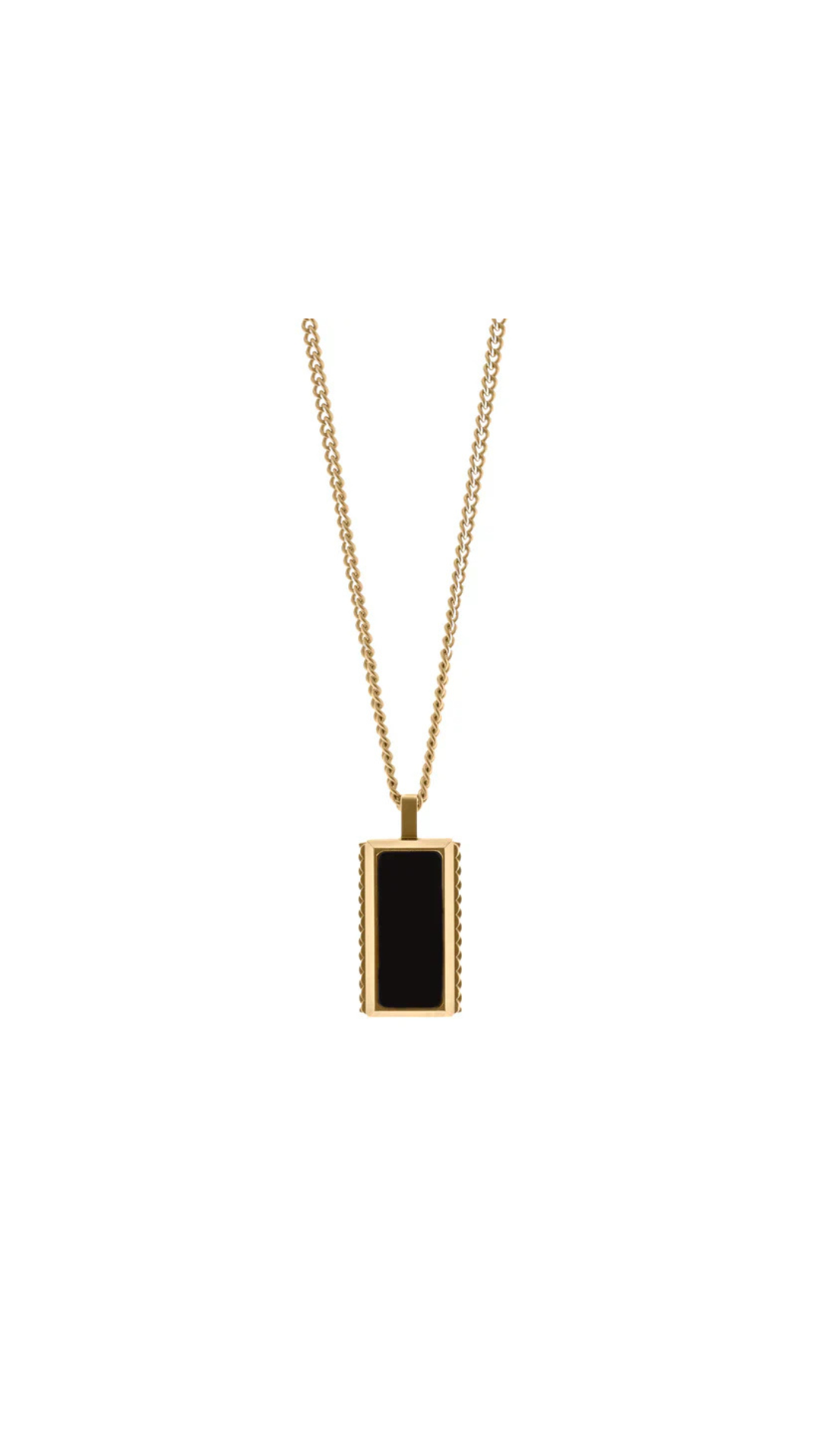 Steel & Barnett Hatton 18K Gold (PVD) & Black Onyx Gemstone Necklace