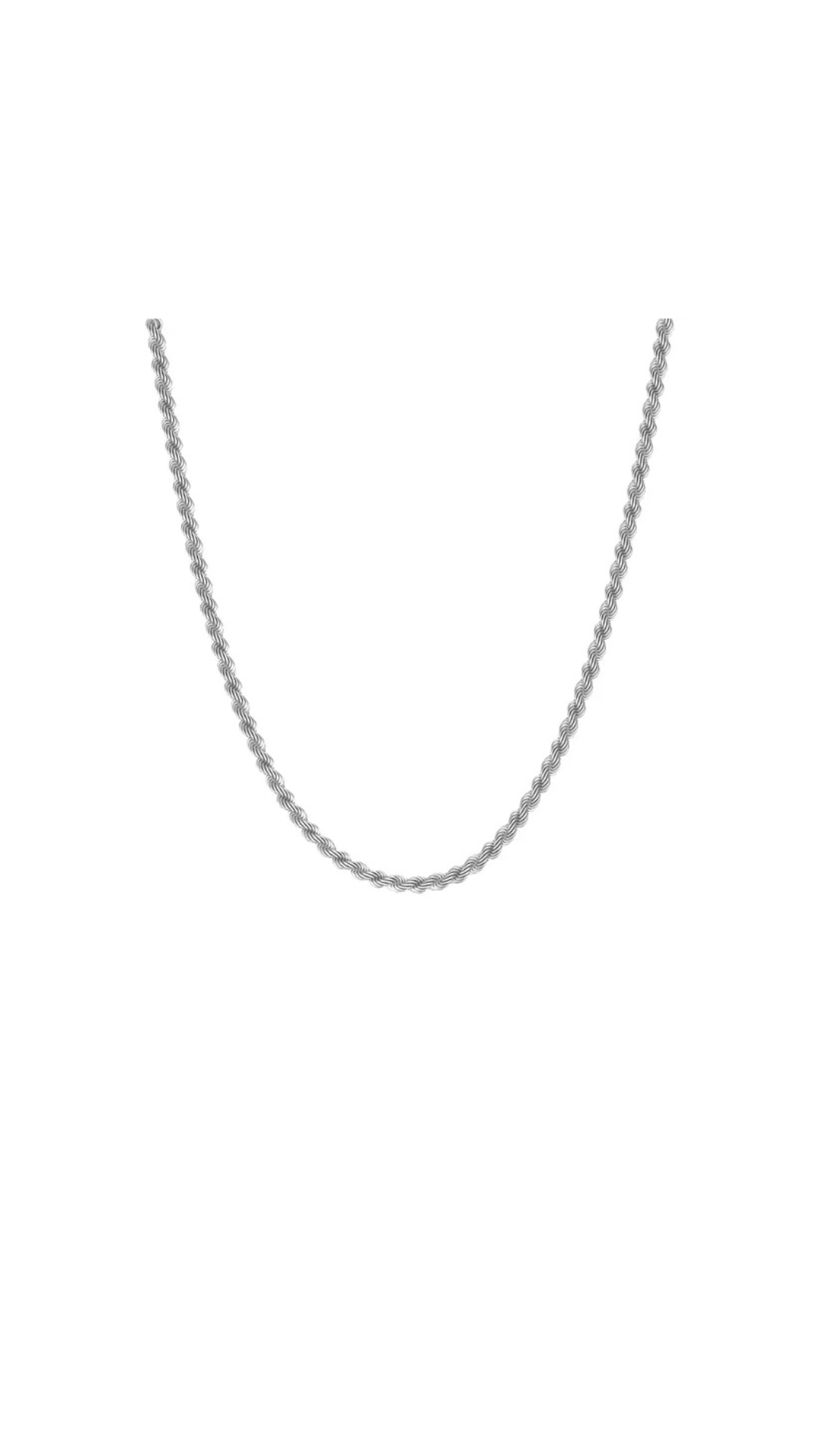 Steel & Barnett Helix Silver Chain Necklace