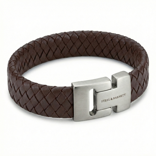 Steel & Barnett Elliot - Brown 18mm Leather Bracelet - LBE/002