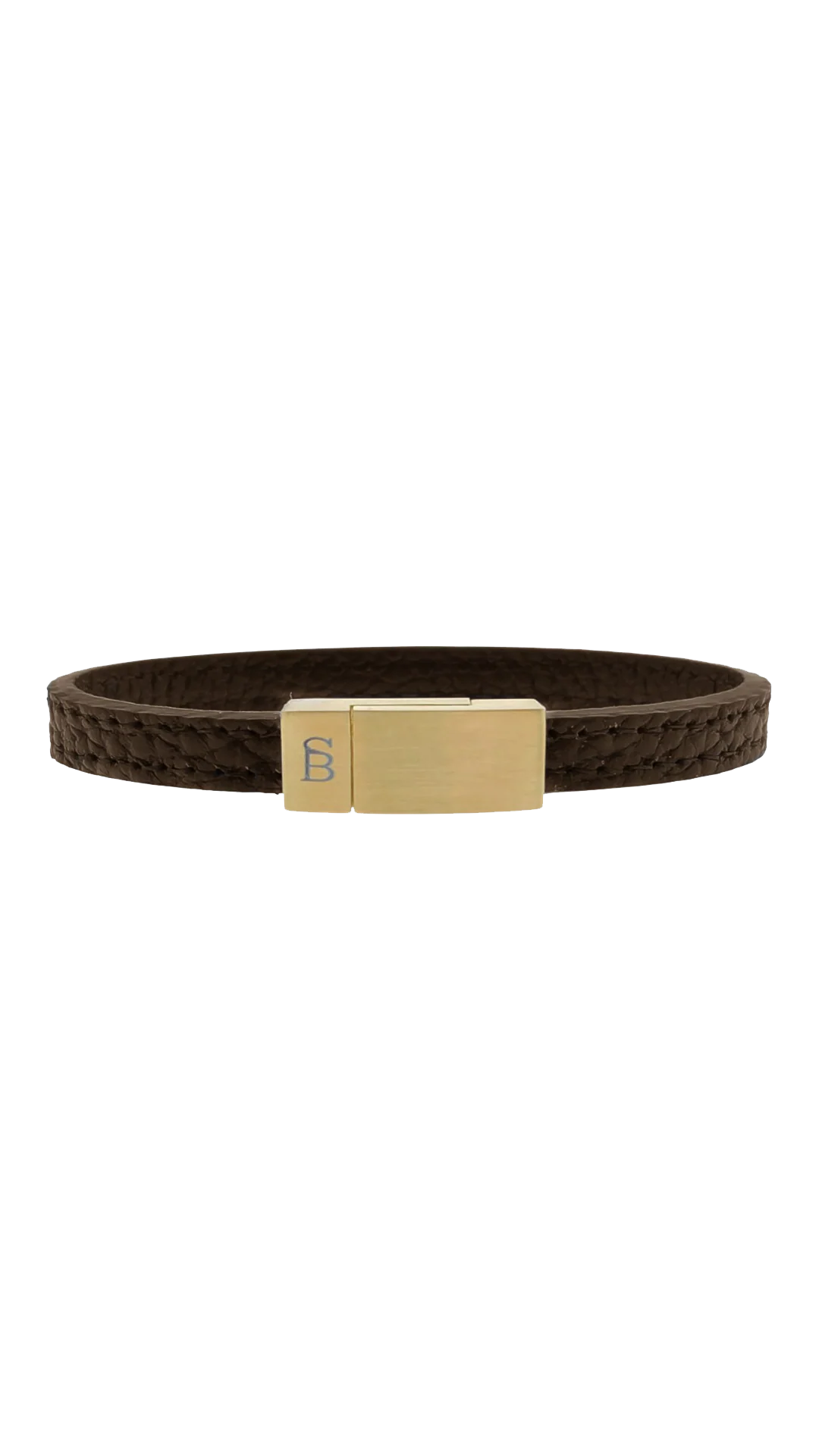 Steel & Barnett Grady Brown & Gold Leather Bracelet