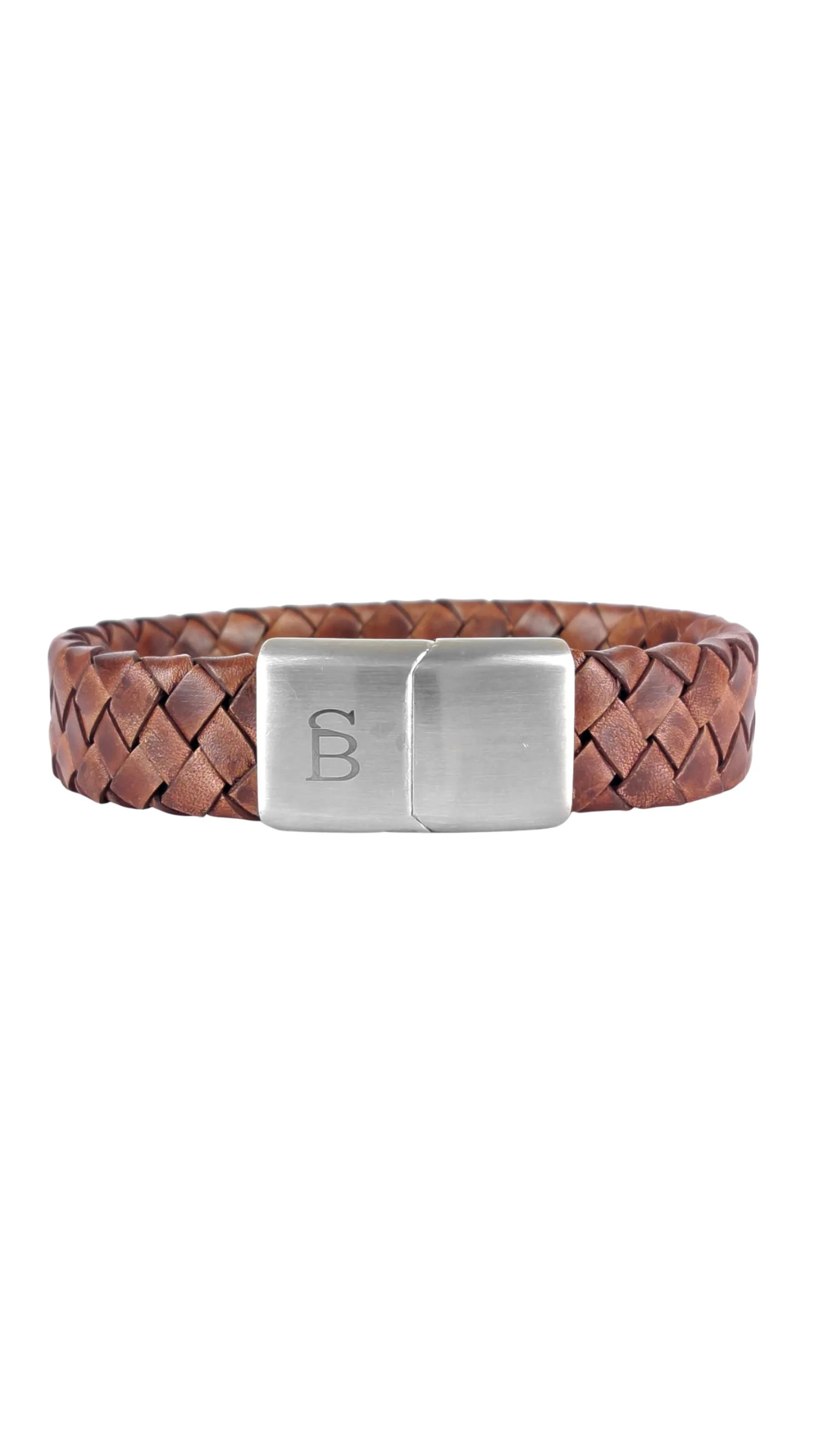 Steel & Barnett Preston Caramel Box Braided Leather Cuff