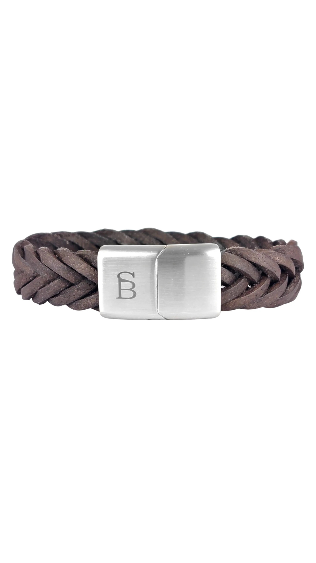 Steel & Barnett Preston Brown Sawtooth Braided Leather Cuff