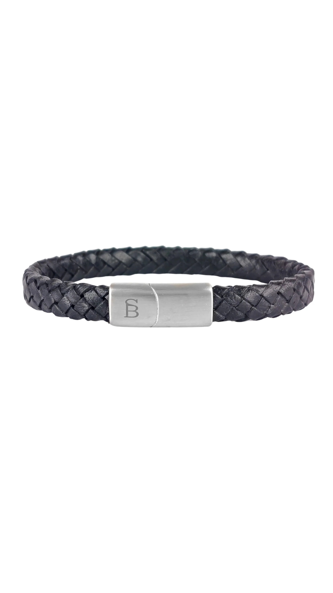 Steel & Barnett Riley Black Leather Bracelet