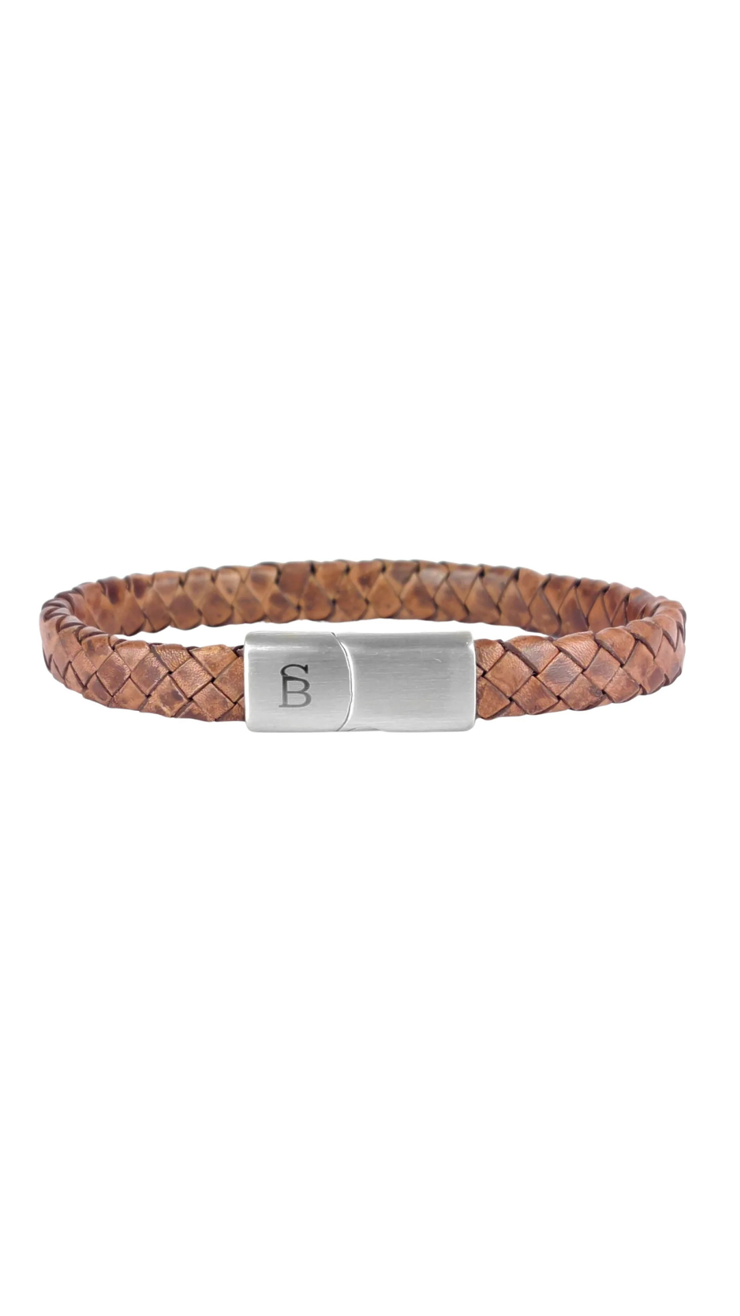 Steel & Barnett Riley Caramel Leather Bracelet
