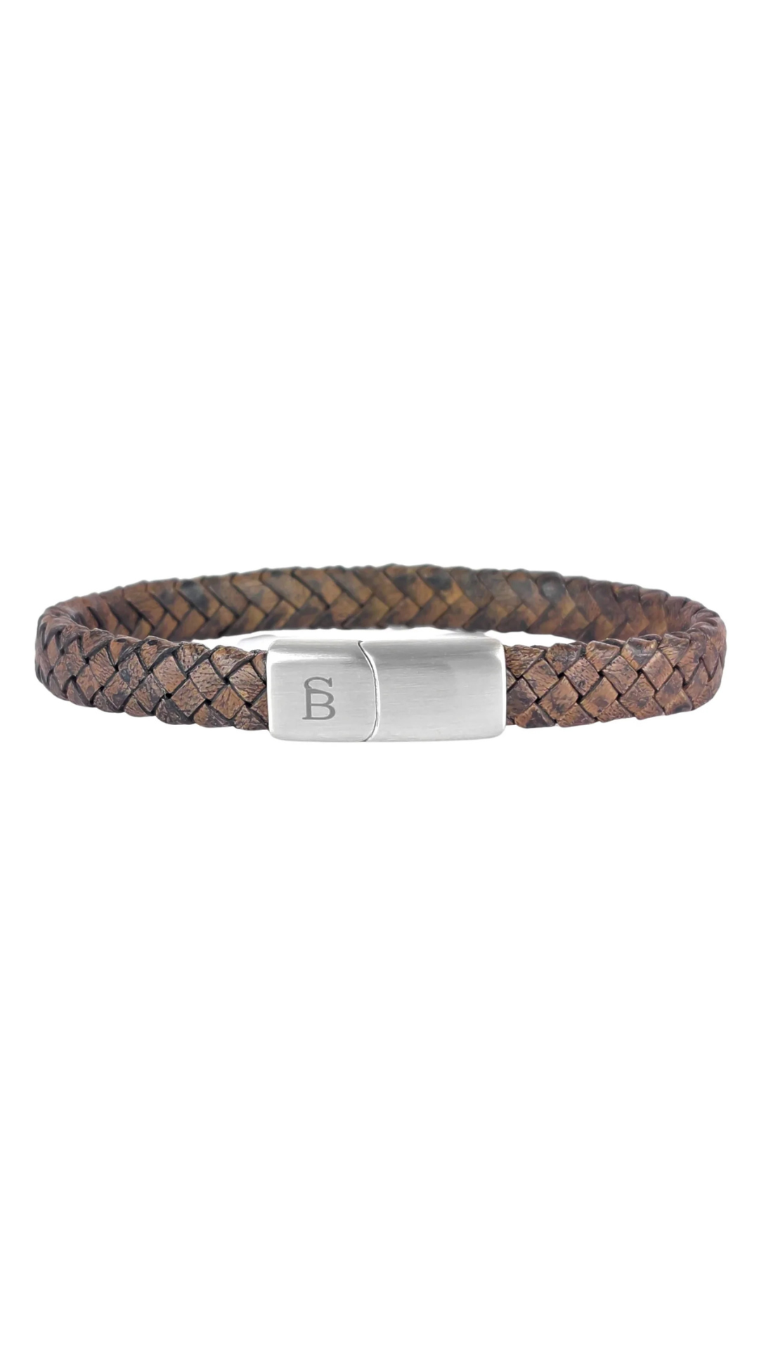 Steel & Barnett Riley Vintage Brown Leather Bracelet