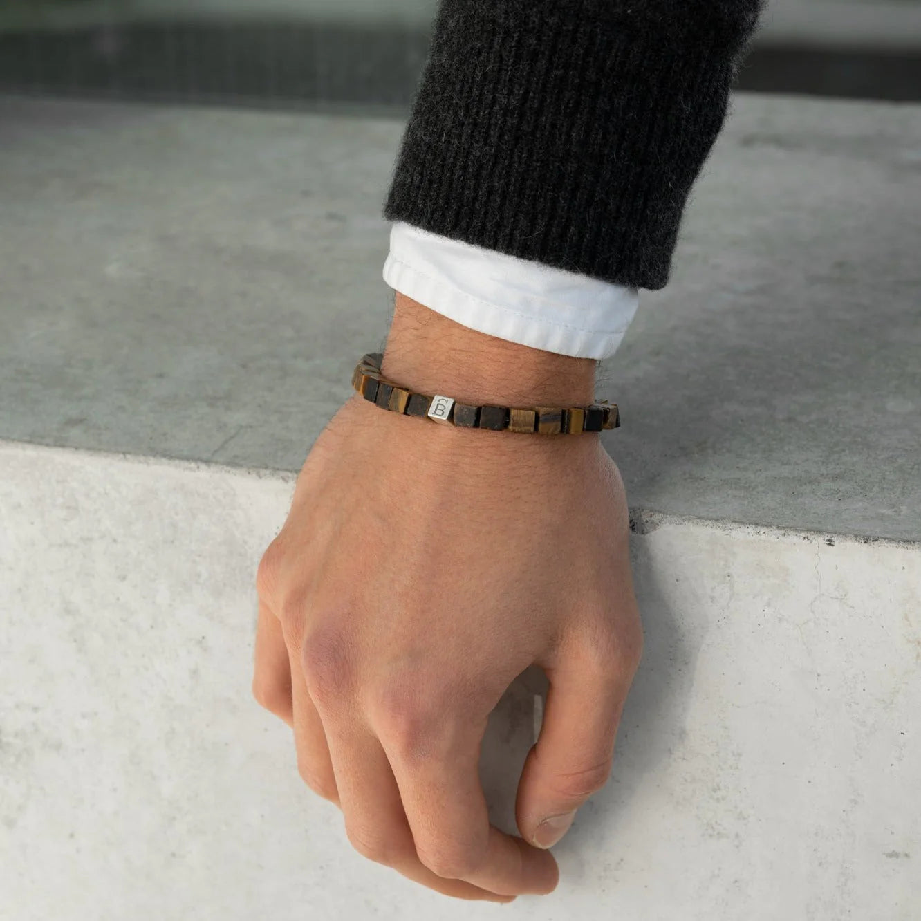 Steel & Barnett Memphis Matte Tiger Stone Bracelet