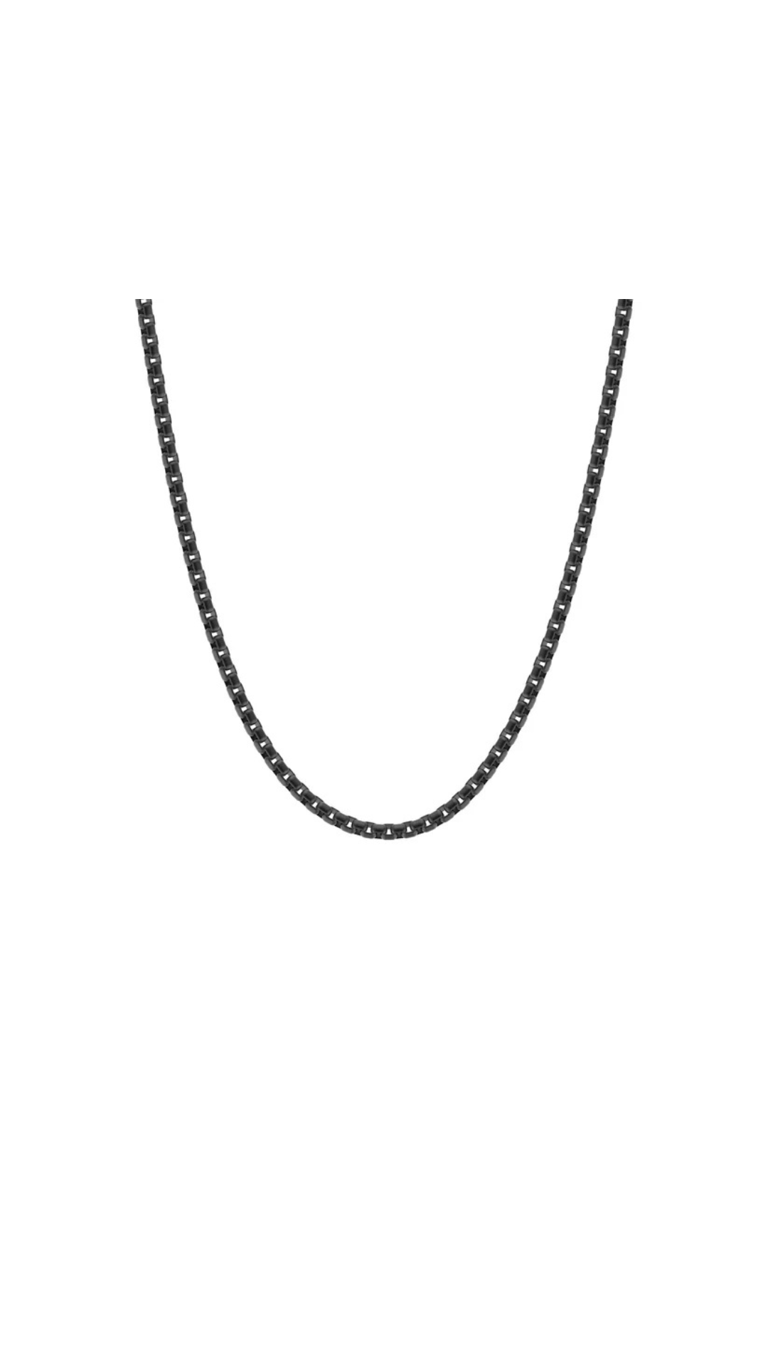 Steel & Barnett Boxed Black Chain Necklace