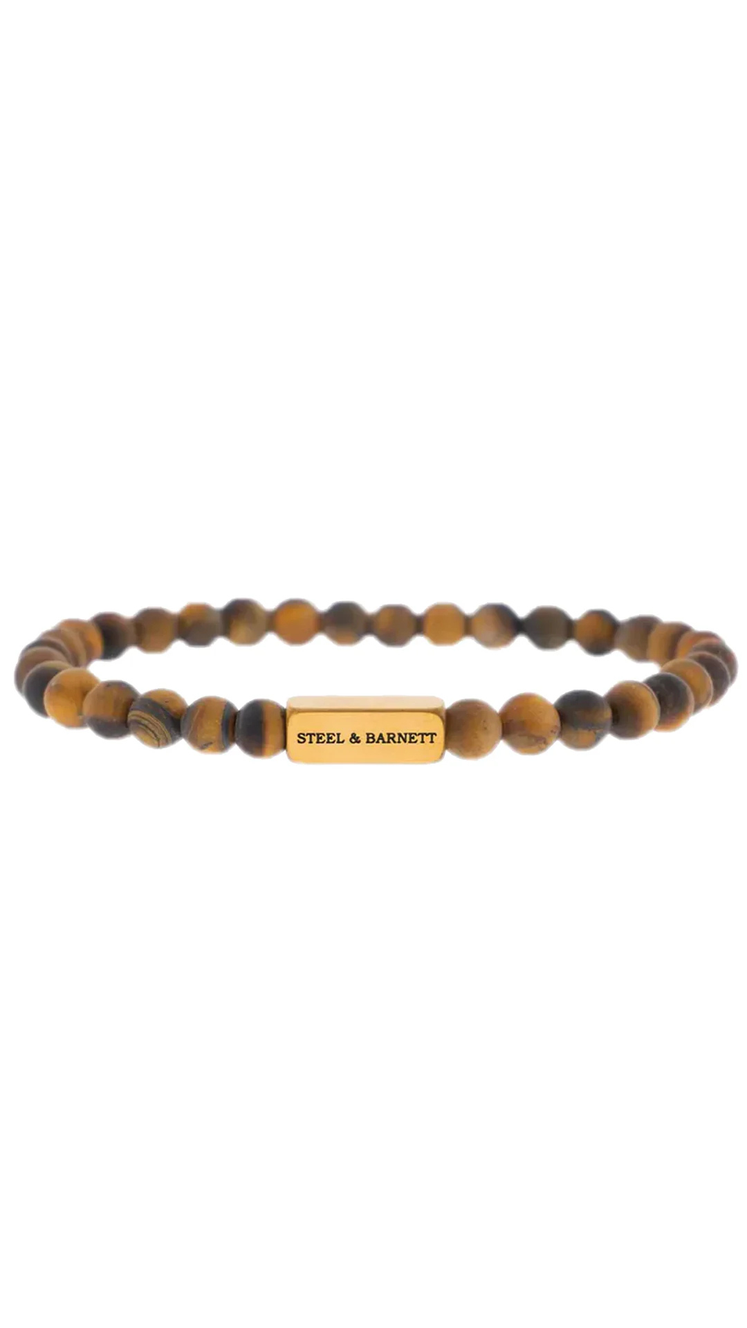 Steel & Barnett Natural Ned Matte Tiger Stone Bracelet